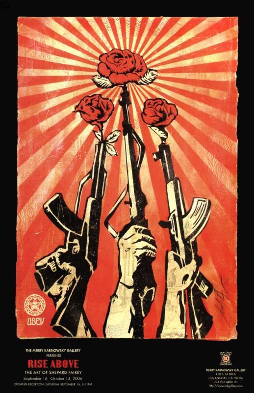 Shepard Fairey - Guns and Roses - Rise Above Promo Edition