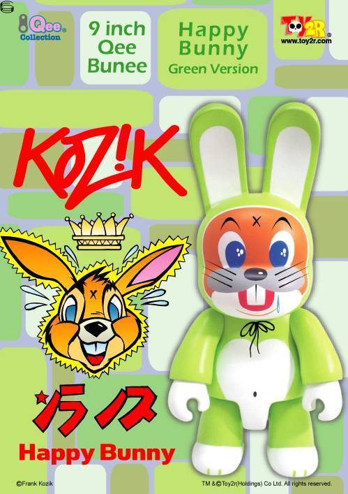 Frank Kozik - Happy Bunny Qee Green 06