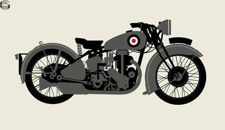 1930 Gray Motorcycle
