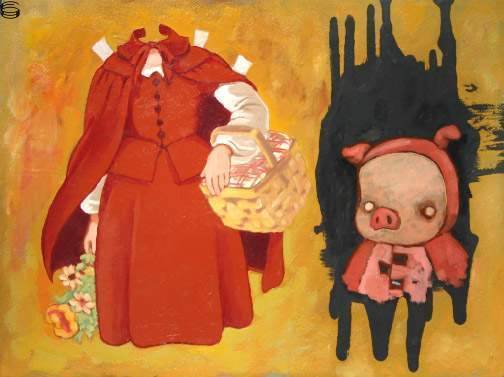 Headless Girl with Boy in Pig Suit 05