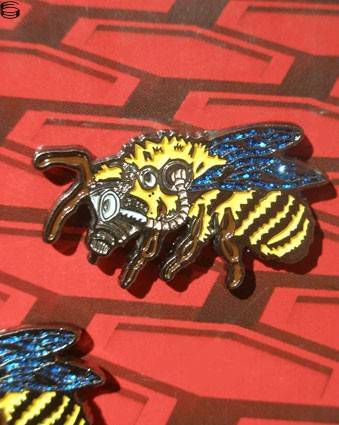 Honey Bee in a Gask Mask Pin