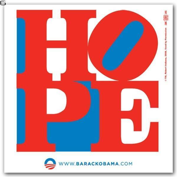 Robert Indiana - Hope - Red Lettering Edition