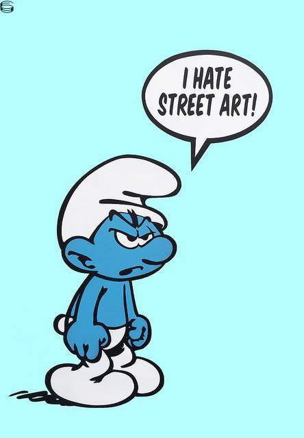 Fake - I Hate Street Art - Aqua Paper