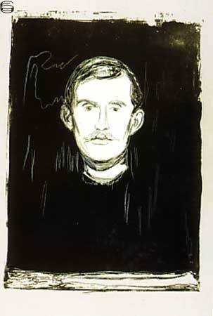 IIIA.46B: Self Portait w/ Skeleton's Arm (After Munch) 84