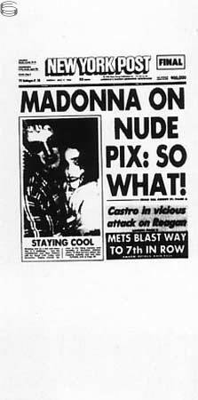 IIIA.49: New York Post (Madonna On Nude Pix: So What) 85