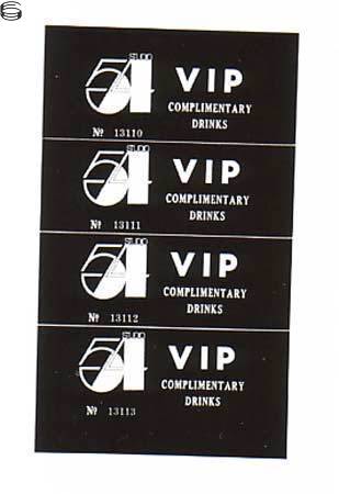 IIIA.4A: Studio 54 Complimentary Drink Invitation 78