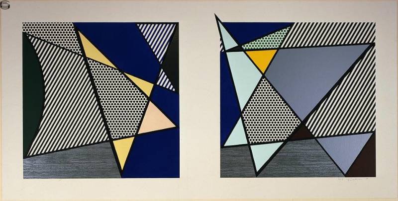 Roy Lichtenstein - Imperfect Diptych 46 1/4