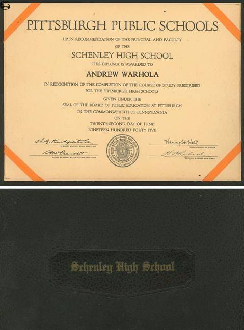 Andy Warhol High School Diploma