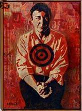 Shepard Fairey - Jasper Johns - Red Stencil Collage/Canvas Edition