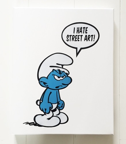 Fake - I Hate Street Art - White Canvas