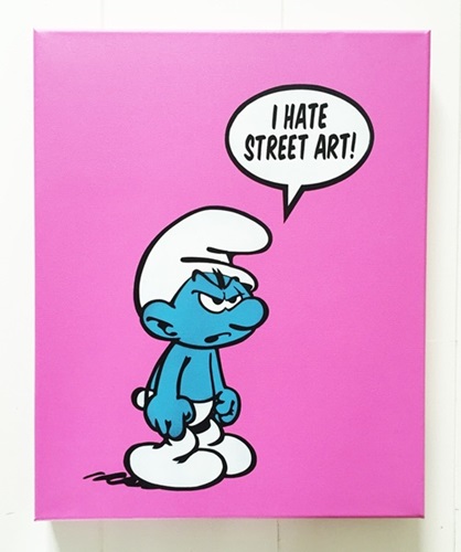 Fake - I Hate Street Art - Pink Canvas