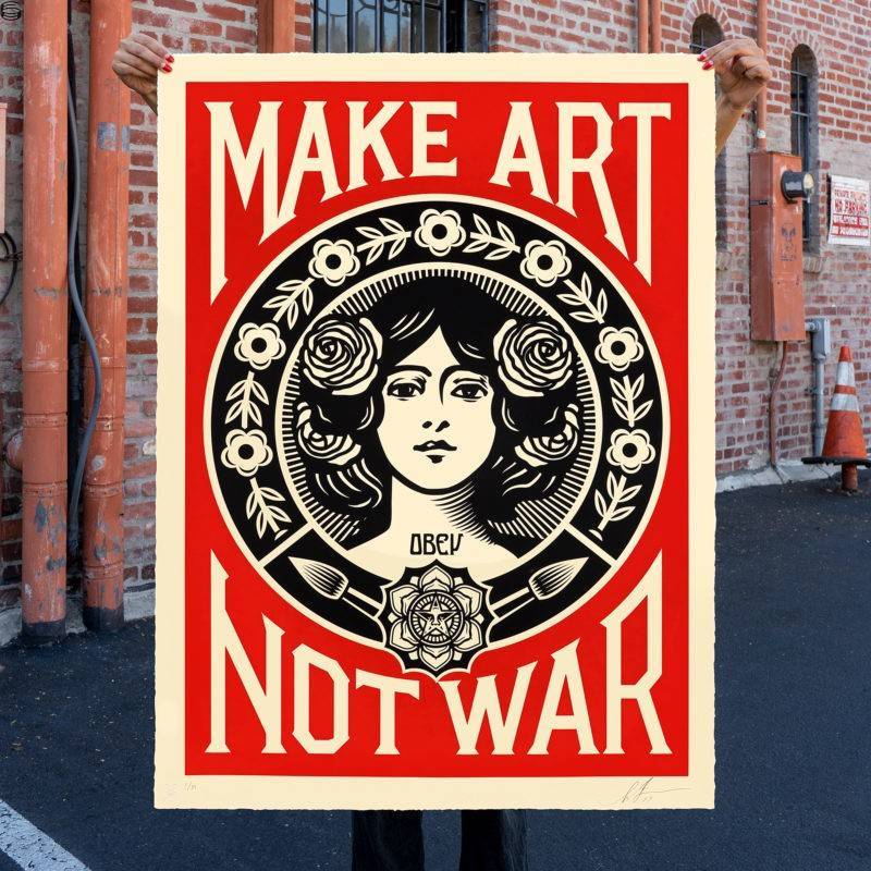 Shepard Fairey - Make Art Not War - Large Format Edition