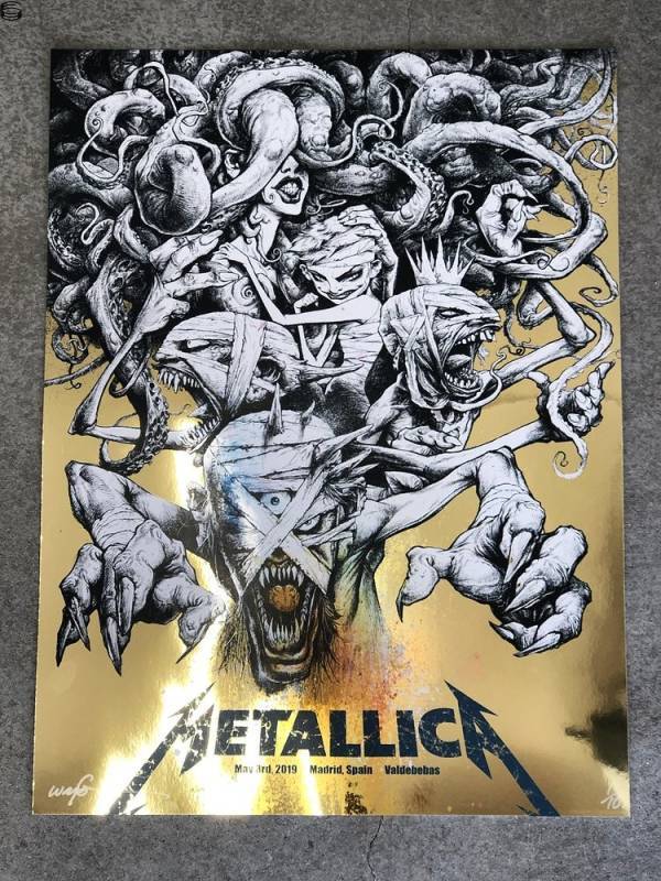 Jonathan Wayshak - Metallica Madrid - Gold Foil Edition