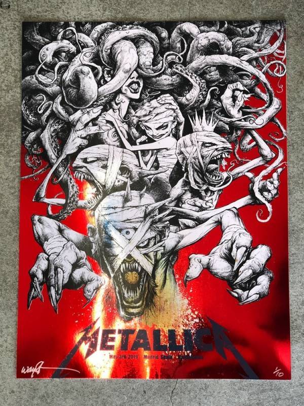 Jonathan Wayshak - Metallica Madrid - Red Foil Edition