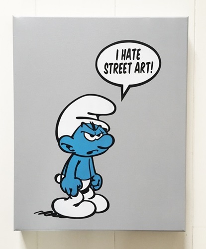 Fake - I Hate Street Art - Grey Canvas