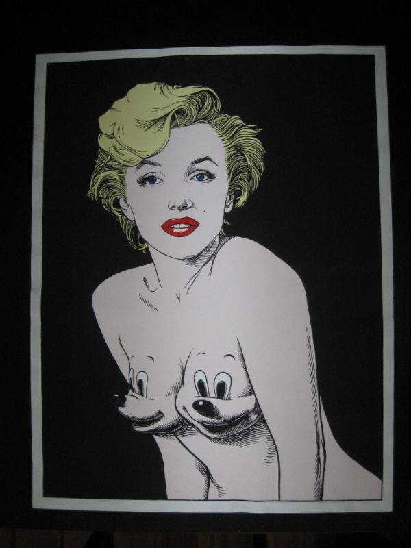 Monotone Three-Quarters Marilyn with Mickey Mounds 01