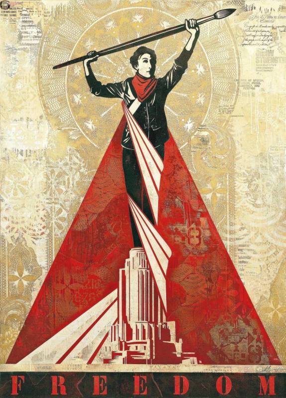 Shepard Fairey - Artists for Freedom - Canvas Edition