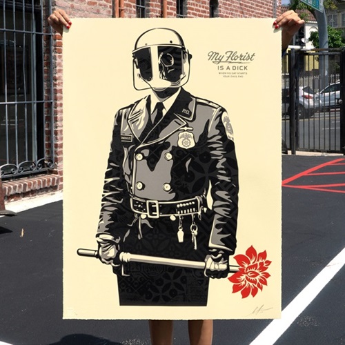 Shepard Fairey - My Florist Is a Dick - Large Format Edition