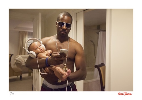 Kanye Cradles Baby North West