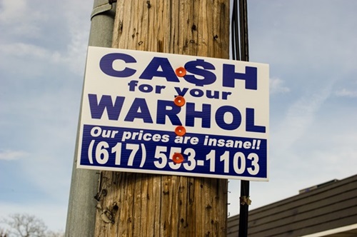 Cash For Your Warhol - Crazy Eddie - White