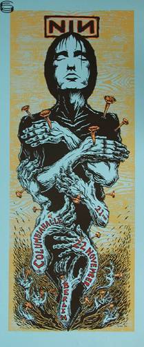 Emek - Nine Inch Nails Berlin 99 - Blue Handbill Edition