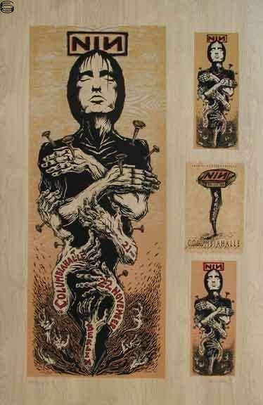 Emek - Nine Inch Nails Berlin 99 - Wood proof sheet Edition