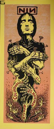 Emek - Nine Inch Nails Berlin 99 - Yellow Handbill Edition