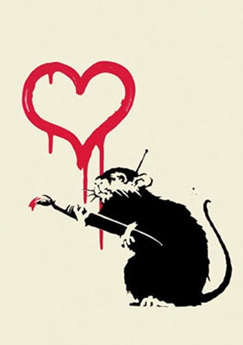 Banksy - Love Rat - Signed