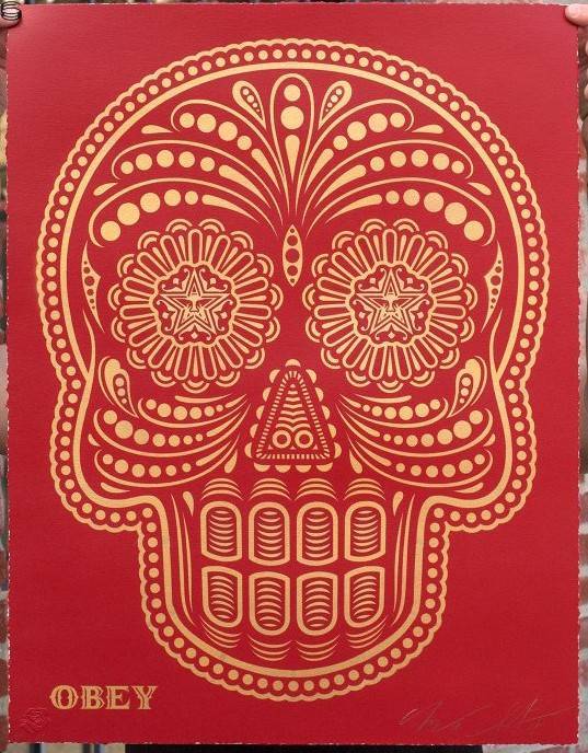 Shepard Fairey - Day of the Dead - Red Edition