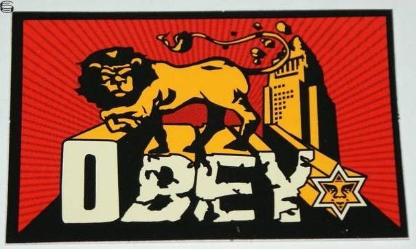 Obey Lion Sticker 02