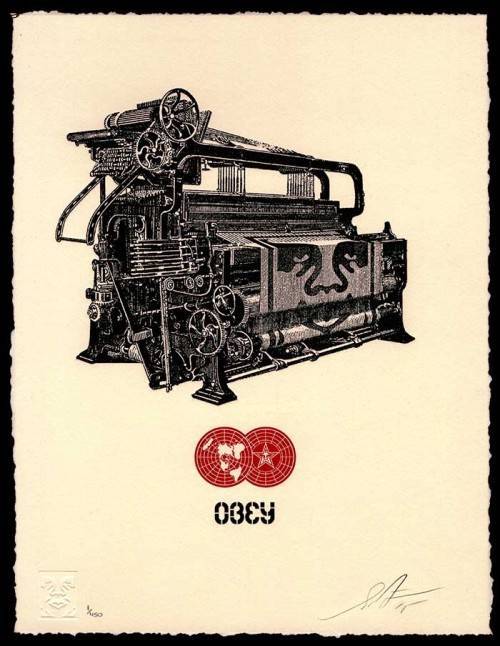 Shepard Fairey - Obey Loom Letterpress