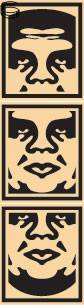 Shepard Fairey - Obey Three Face Poster Set 05 - Cream Edition