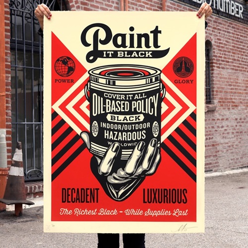 Shepard Fairey - Paint It Black - Large Format Edition