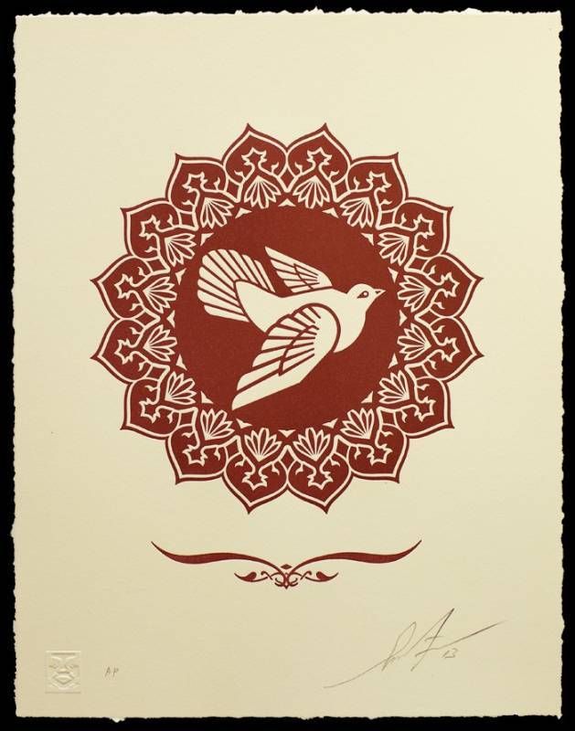 Peace Dove Letterpress