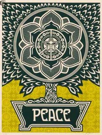 Shepard Fairey - Peace Tree - Yellow Edition