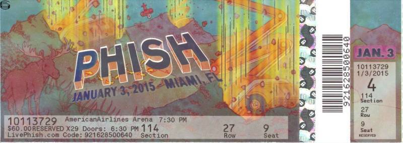 Phish Miami 1/3 SA