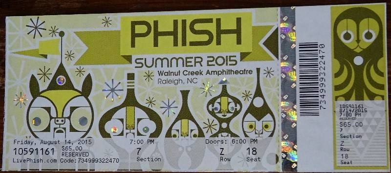 Phish Raleigh 8/14 15