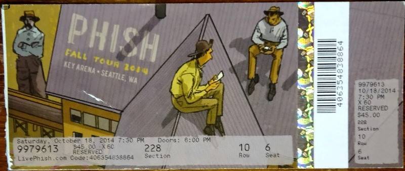 Phish Seattle Ticket 14