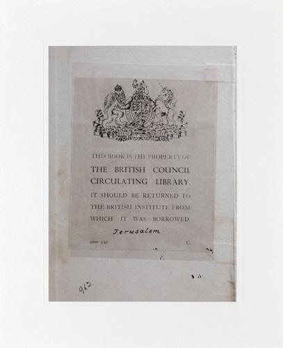 Emily Jacir - No. 1614 British Council Palestine