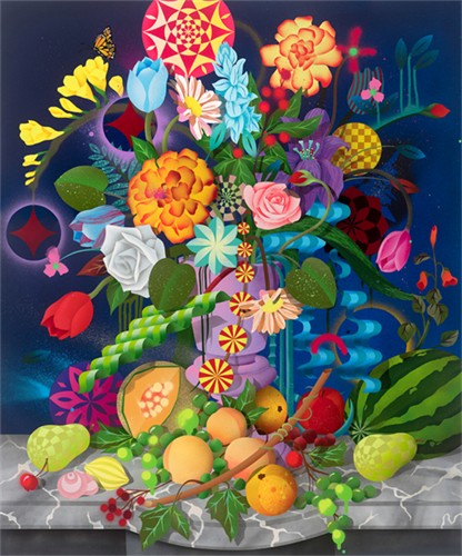 Still Life With Fruits And Flowers
