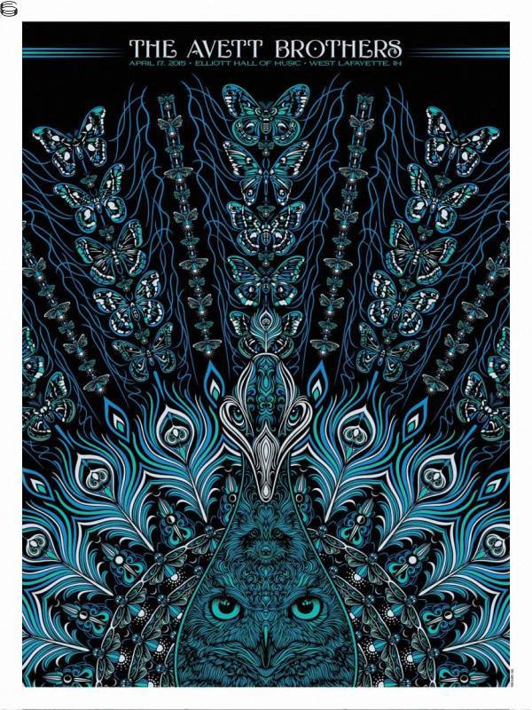 Todd Slater - Avett Brothers West Lafayette 15 - Signed Edition