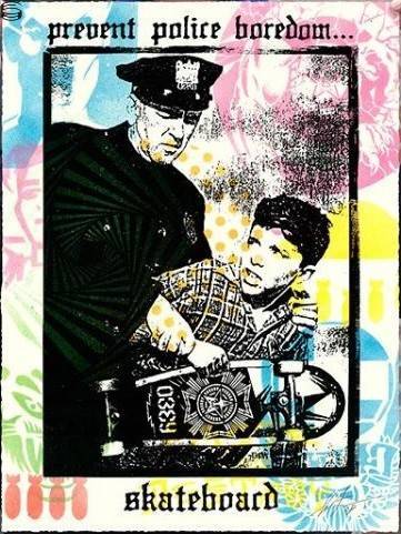 Shepard Fairey - Prevent Police Boredom - Stenciled Edition