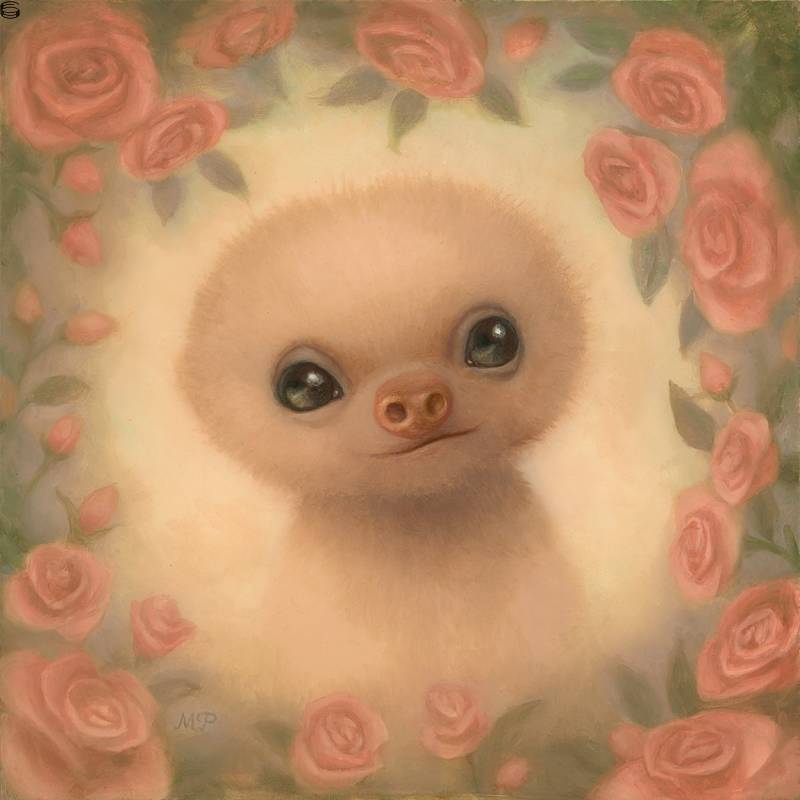 Marion Peck - Baby Sloth and Roses