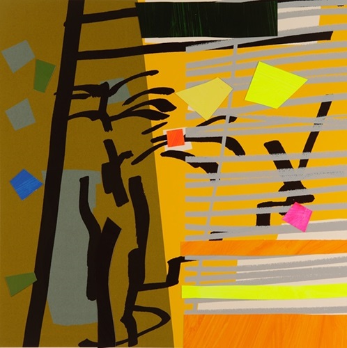 Bruce McLean - Tree Fern And Shadow Yellow