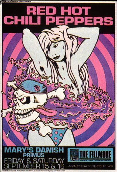 Red Hot Chili Peppers San Francisco 89 by Frank Kozik | DogStreets
