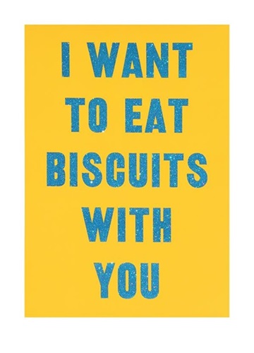 David Buonaguidi - I Want To Eat Biscuits With You - Small - Blue Glitter