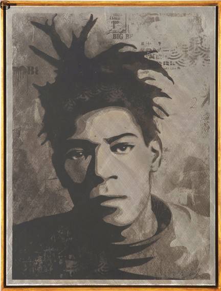 Shepard Fairey - Basquiat Canvas - Metal Edition