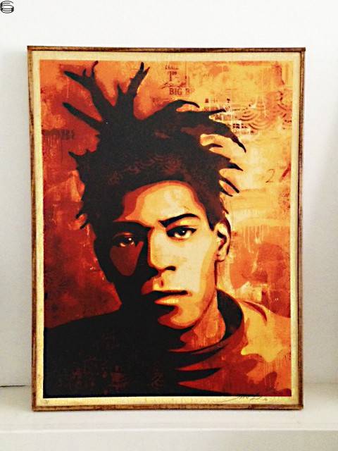 Shepard Fairey - Basquiat Canvas - Wood Edition