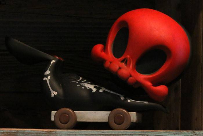 Skelve Red-Death Skeleton Pull Cart 14