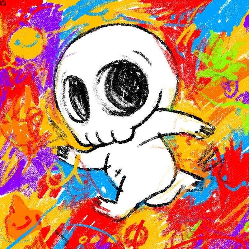 Mike Mitchell - Skully III - Crayon Edition